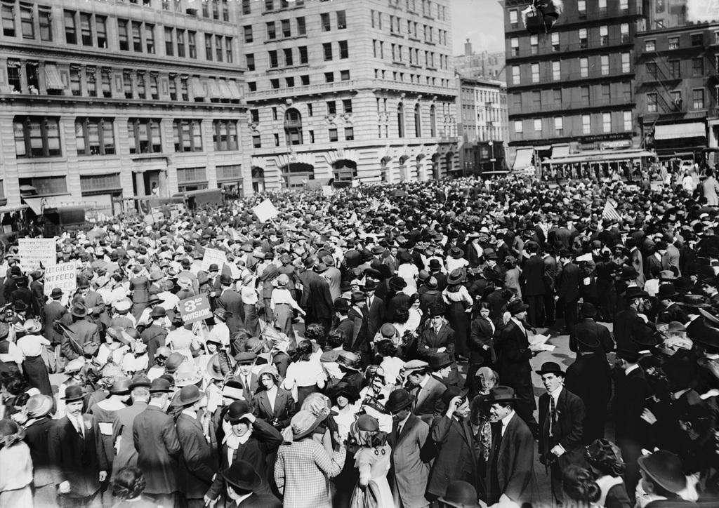 Union Square from Above on May Day NYC in 1913