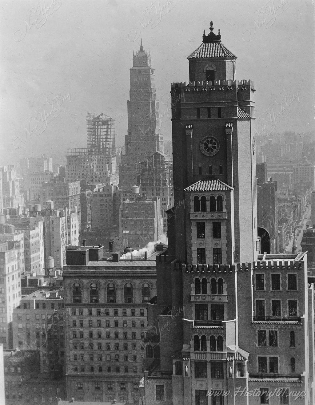 Photograph taken from The Shelton Hotel (James T. Lee) of the The Ritz Tower & Hotel Beverly (Emery Roth)