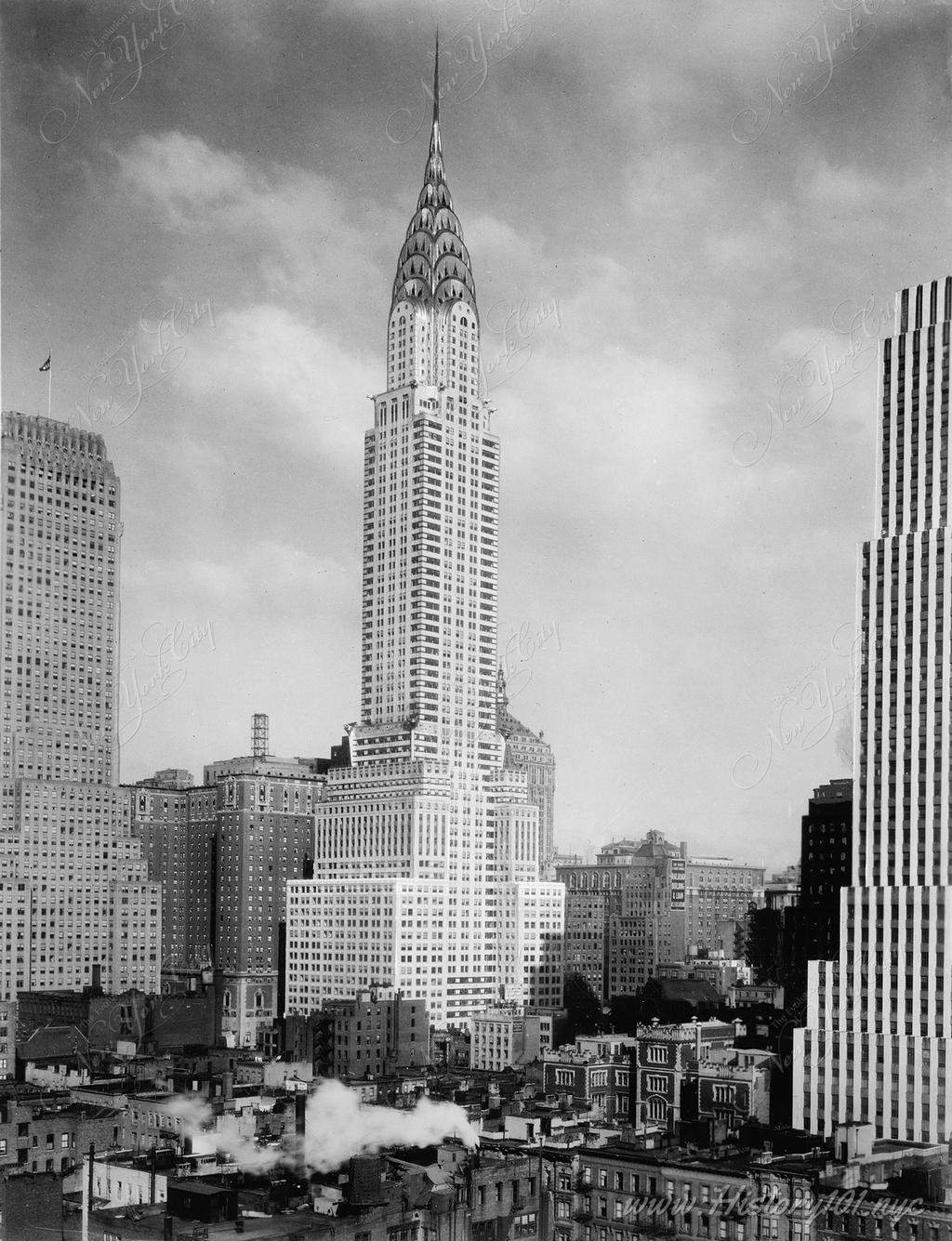 Photograph of the Chrysler Building, designed by architect William Van Alen and completed on May 27, 1930.