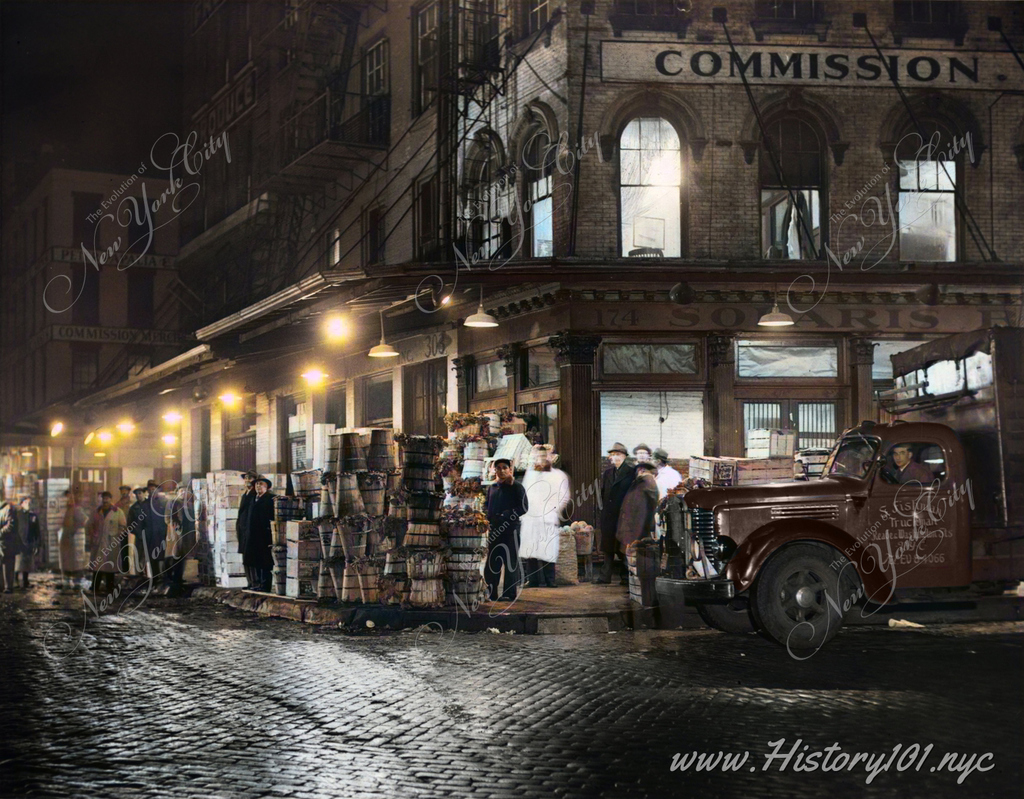 1952 NYC Night Market Photo by Walter Albertin