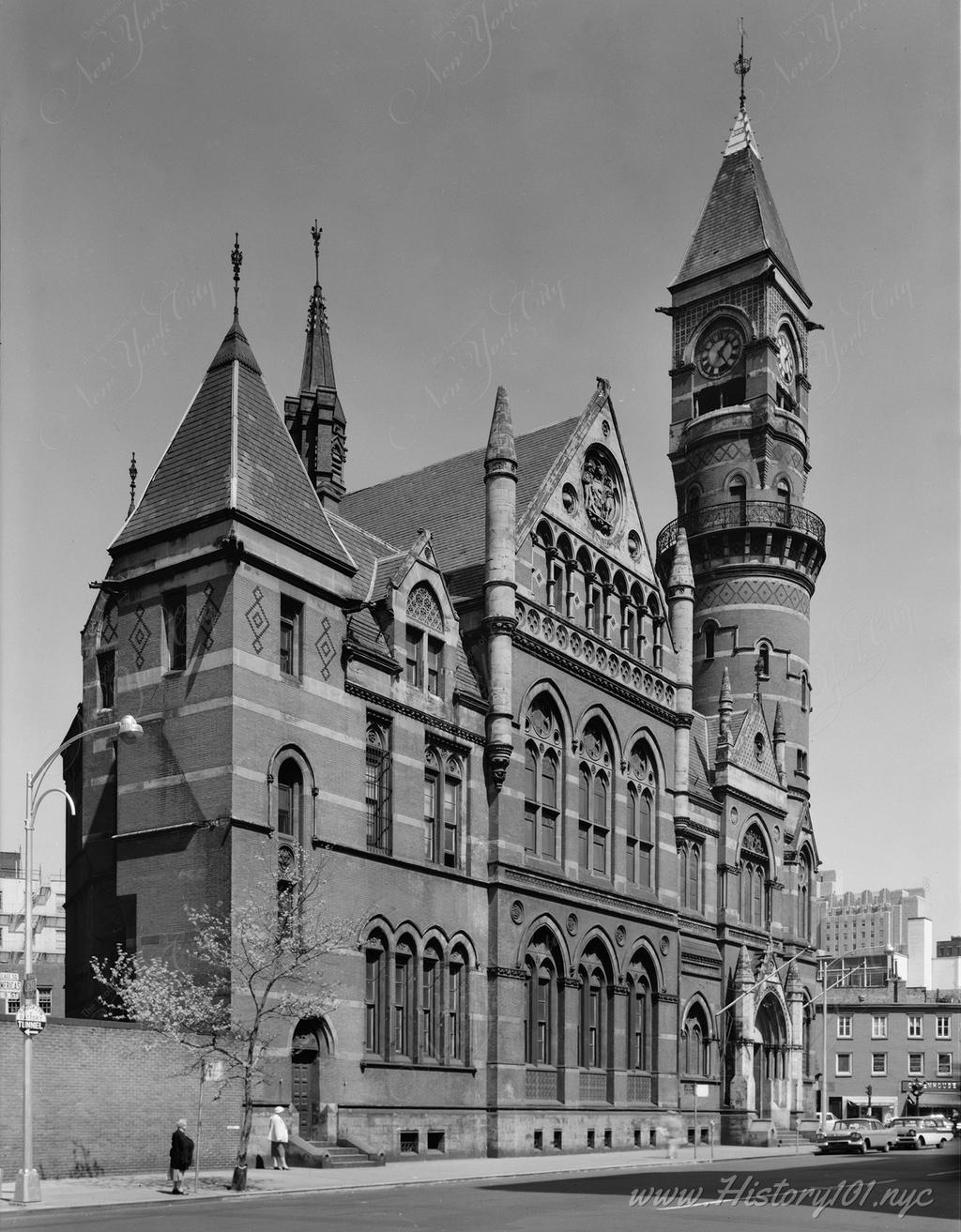 Photograph of Jefferson Market Library, formely Third Judicial District Courthouse on 425 Avenue of the Americas.