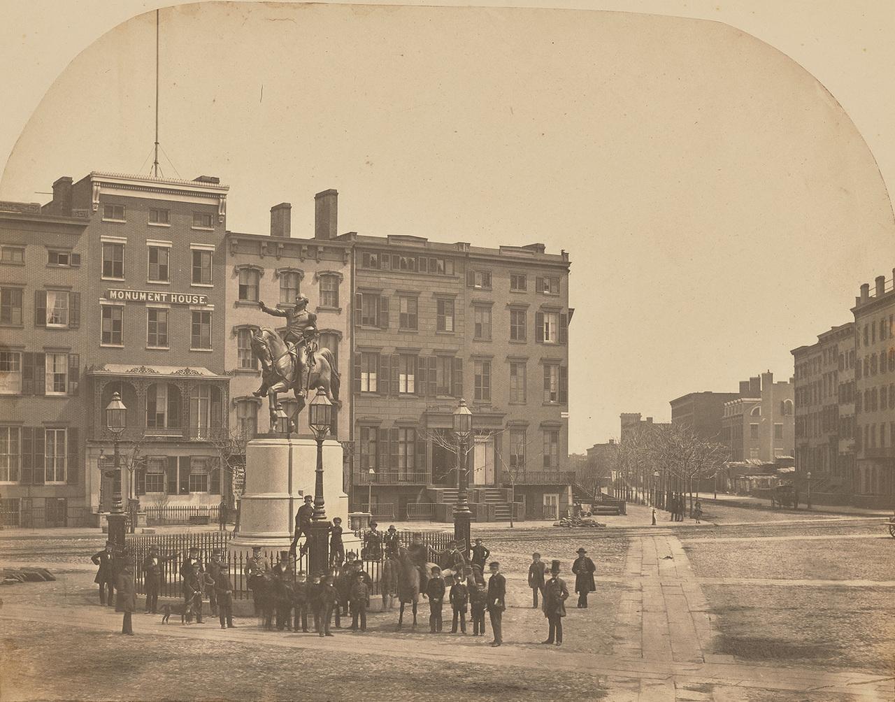 Washington Monument Union Square, 14th Street, NYC in 1855