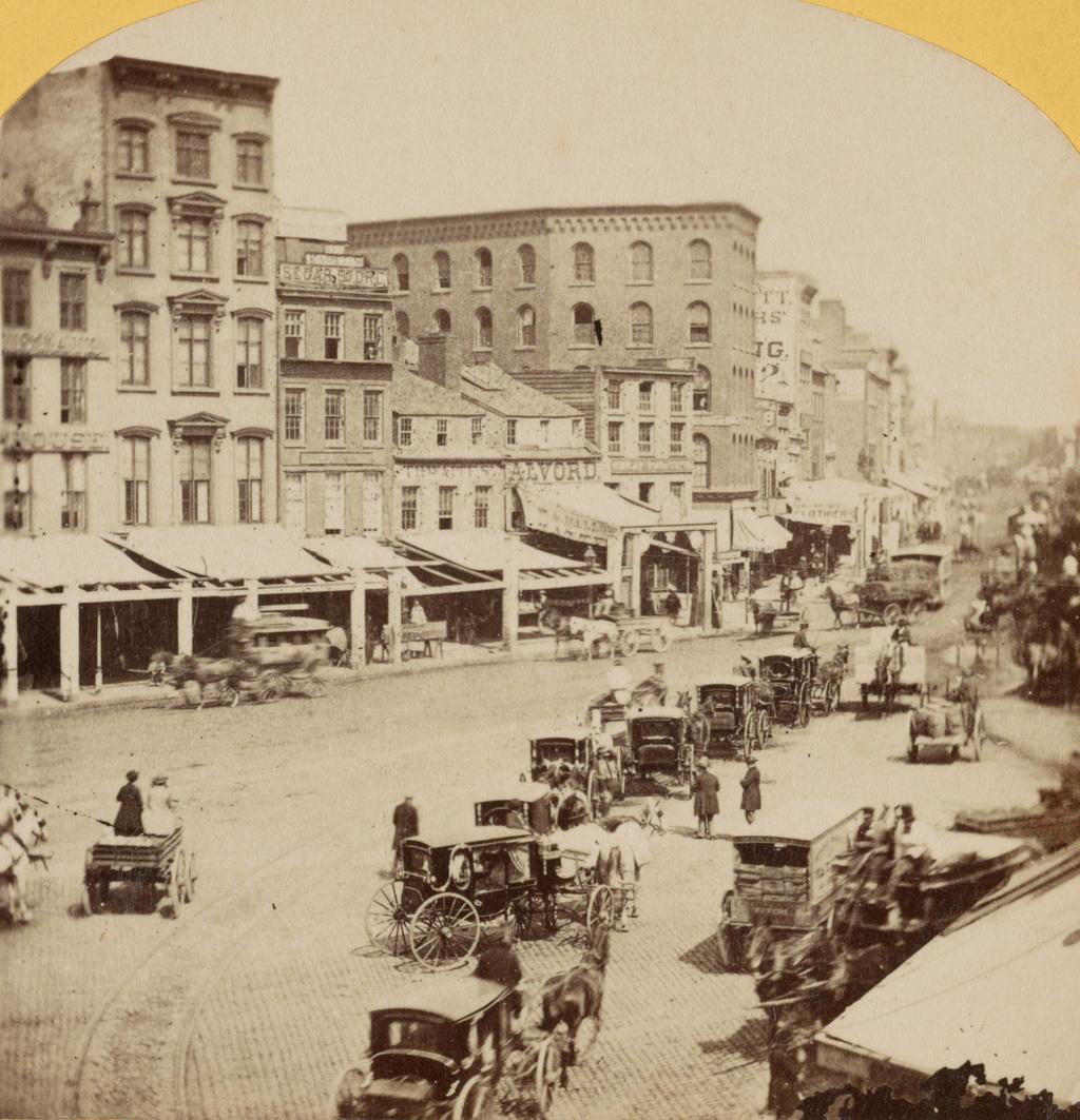 Chatham Square NYC in 1860