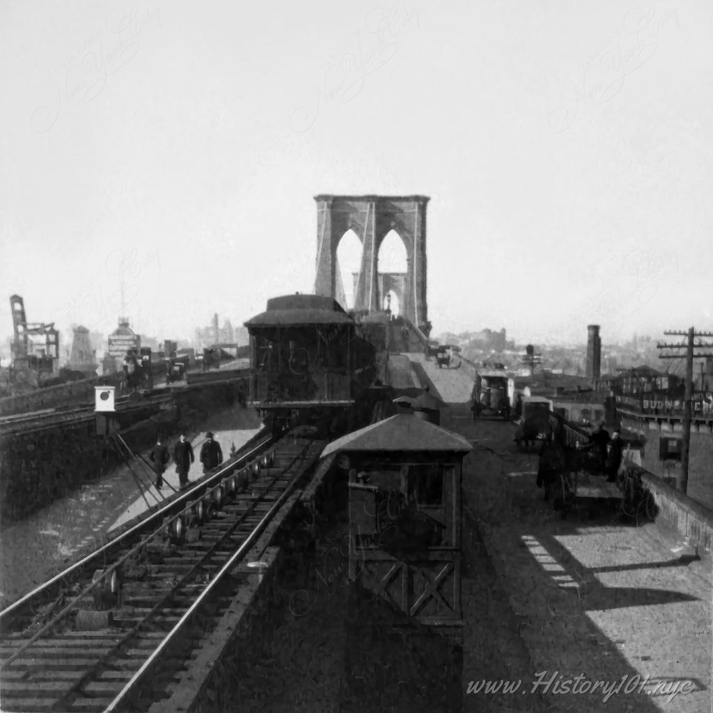 Various Companies Operated Local Trolley Lines over the Brooklyn Bridge.