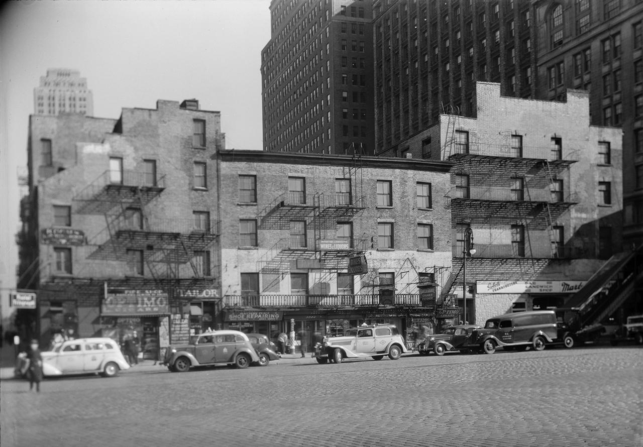 Cars Parked on Greenwich Street NYC in 1940