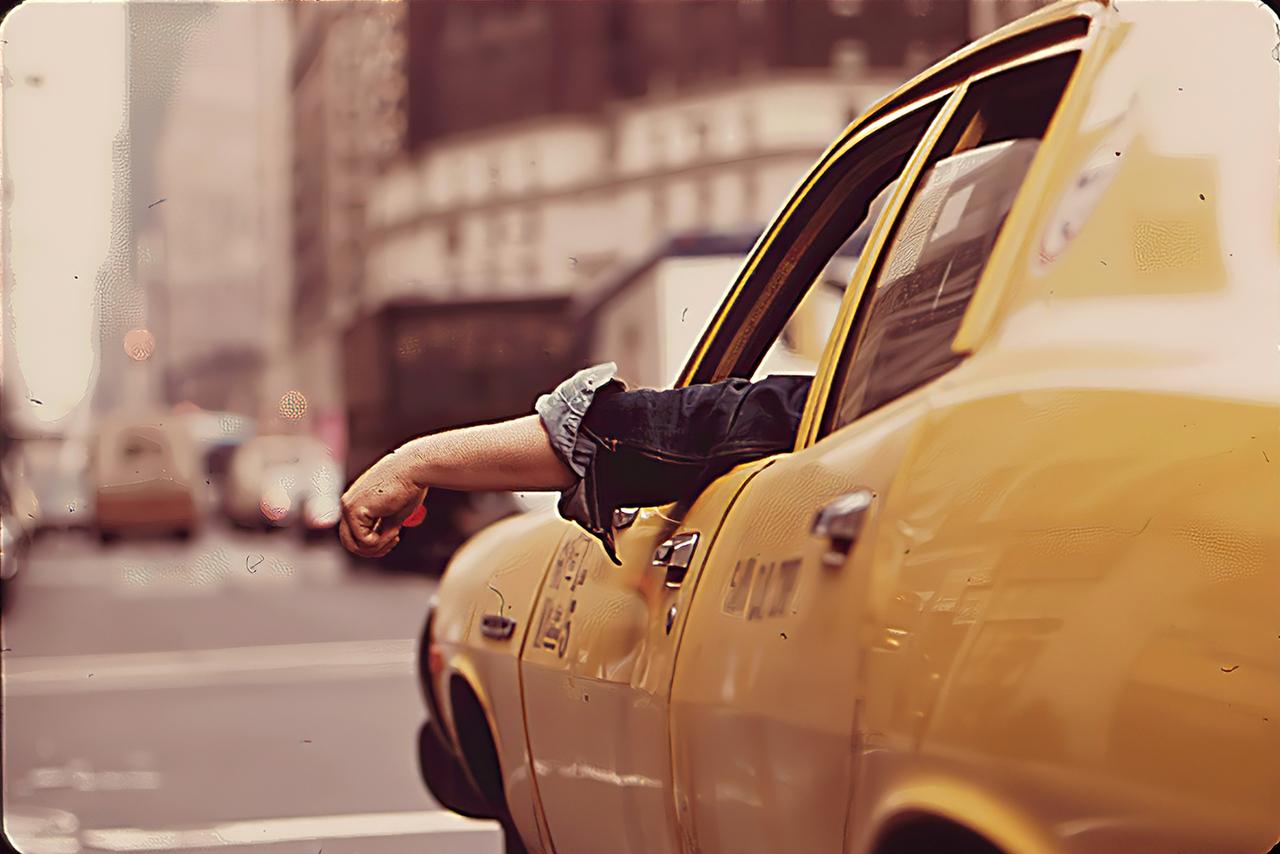 Downtown Manhattan Cab Driver NYC In 1973