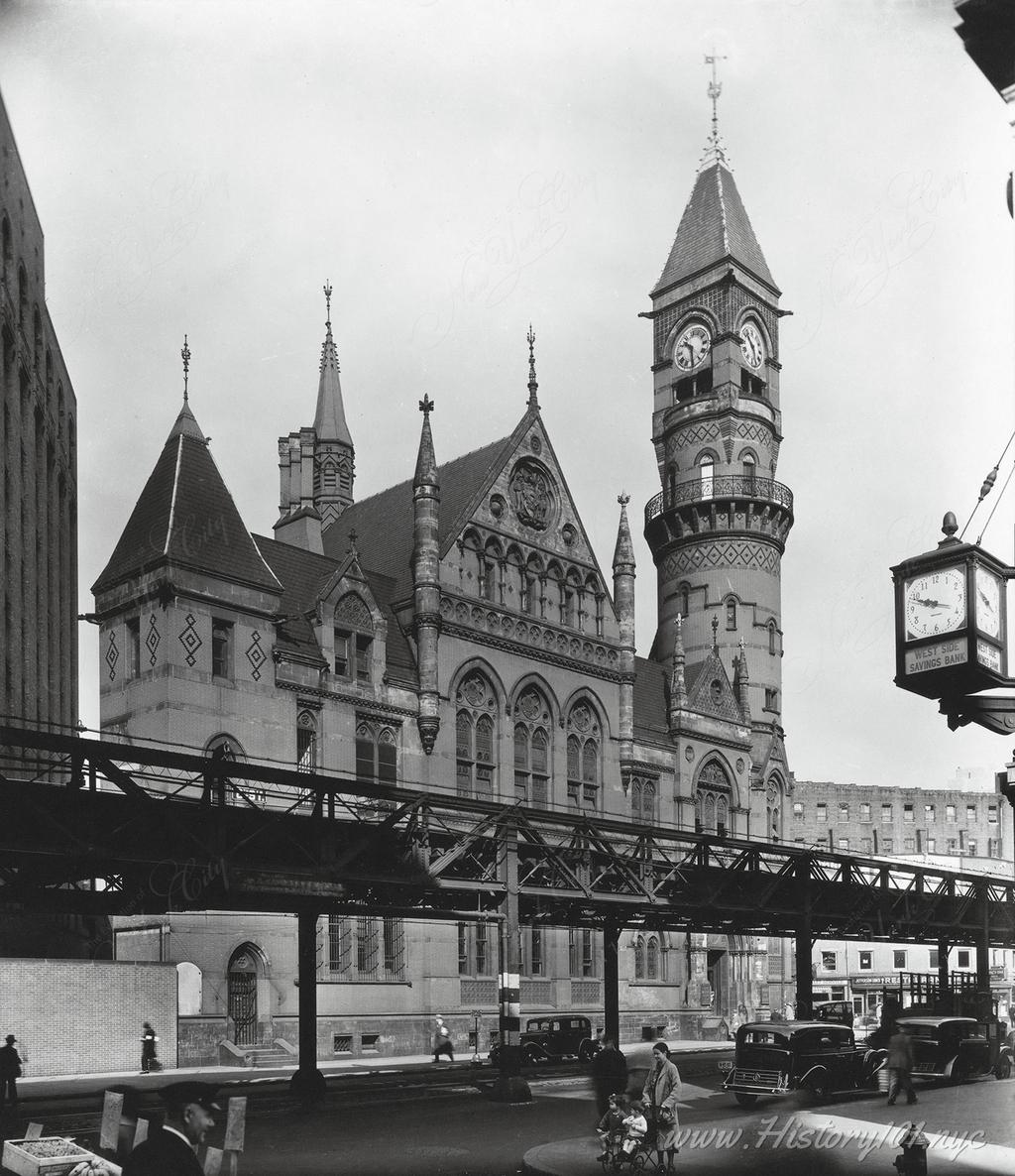 Photograph of Jefferson Market Court on Sixth Avenue and West 10th Street.