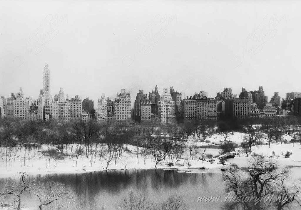 Panoramic view of Central Park from Apartment 9D at 146 Central Park West.