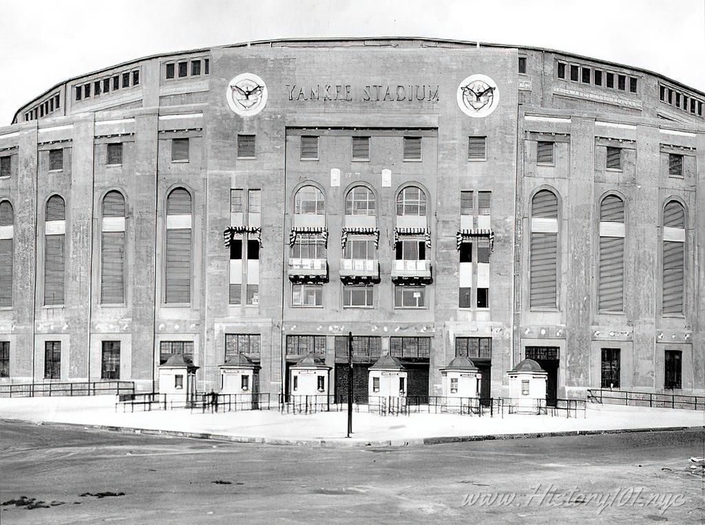 Photograph taken outside of Yankee Stadium's main entrance.