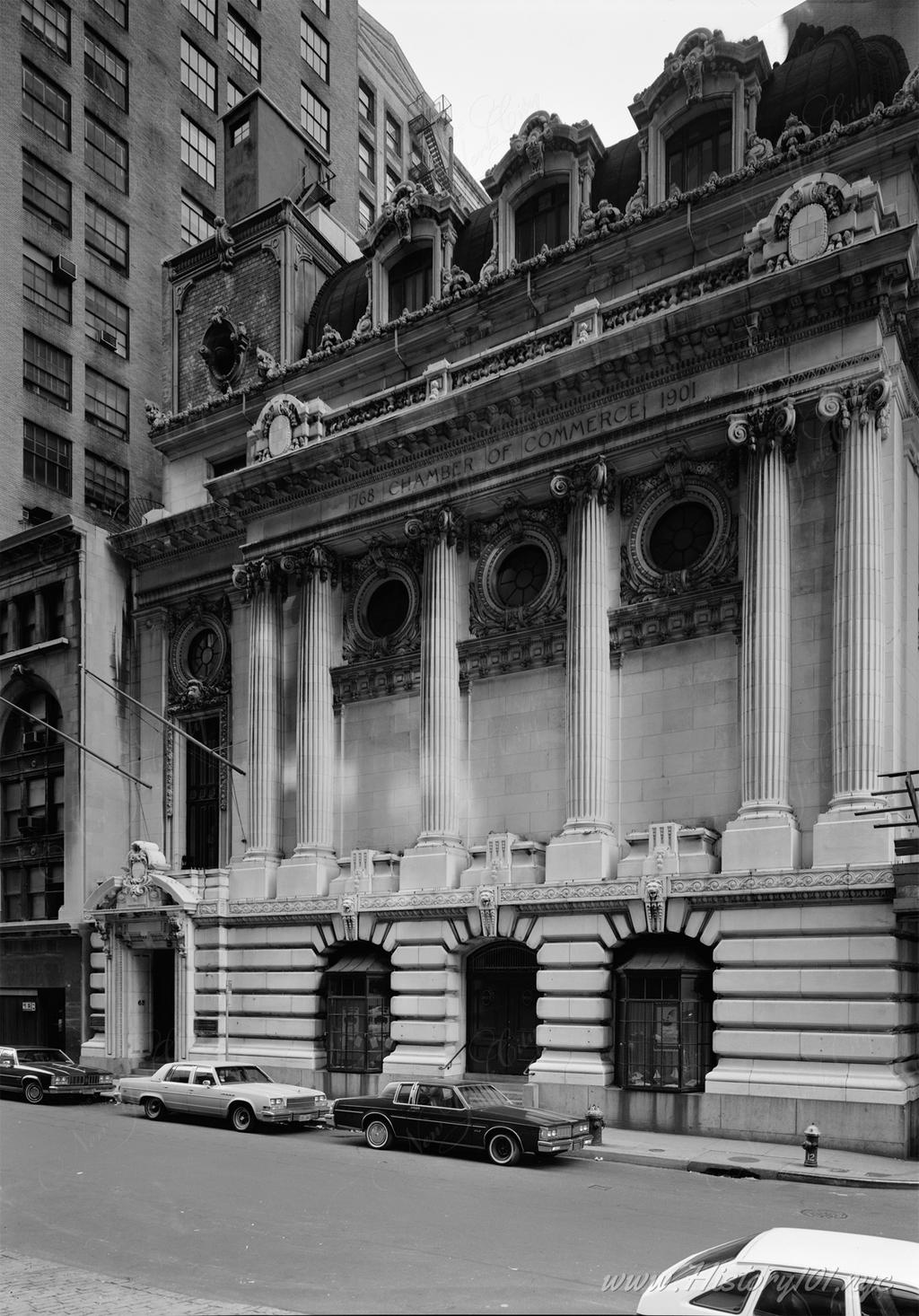 Photograph of the Chamber of Commerce Building, located on 65 Liberty Street.