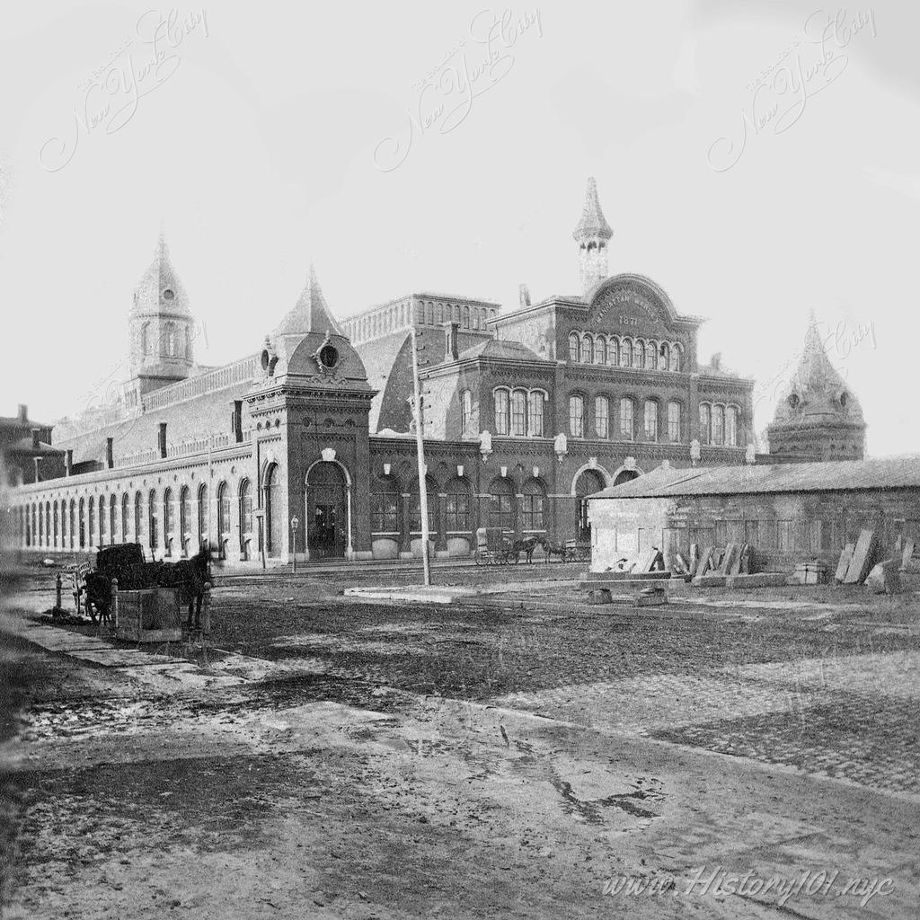 The Manhattan Market was located on 34th to 35th Streets and 12th Avenue (future site of the Jacob Javits Convention Center).