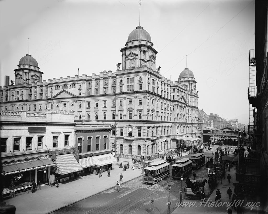 Photograph of the Grand Central Railroad Train Depot Terminal on 42nd Street in midtown Manhattan.
