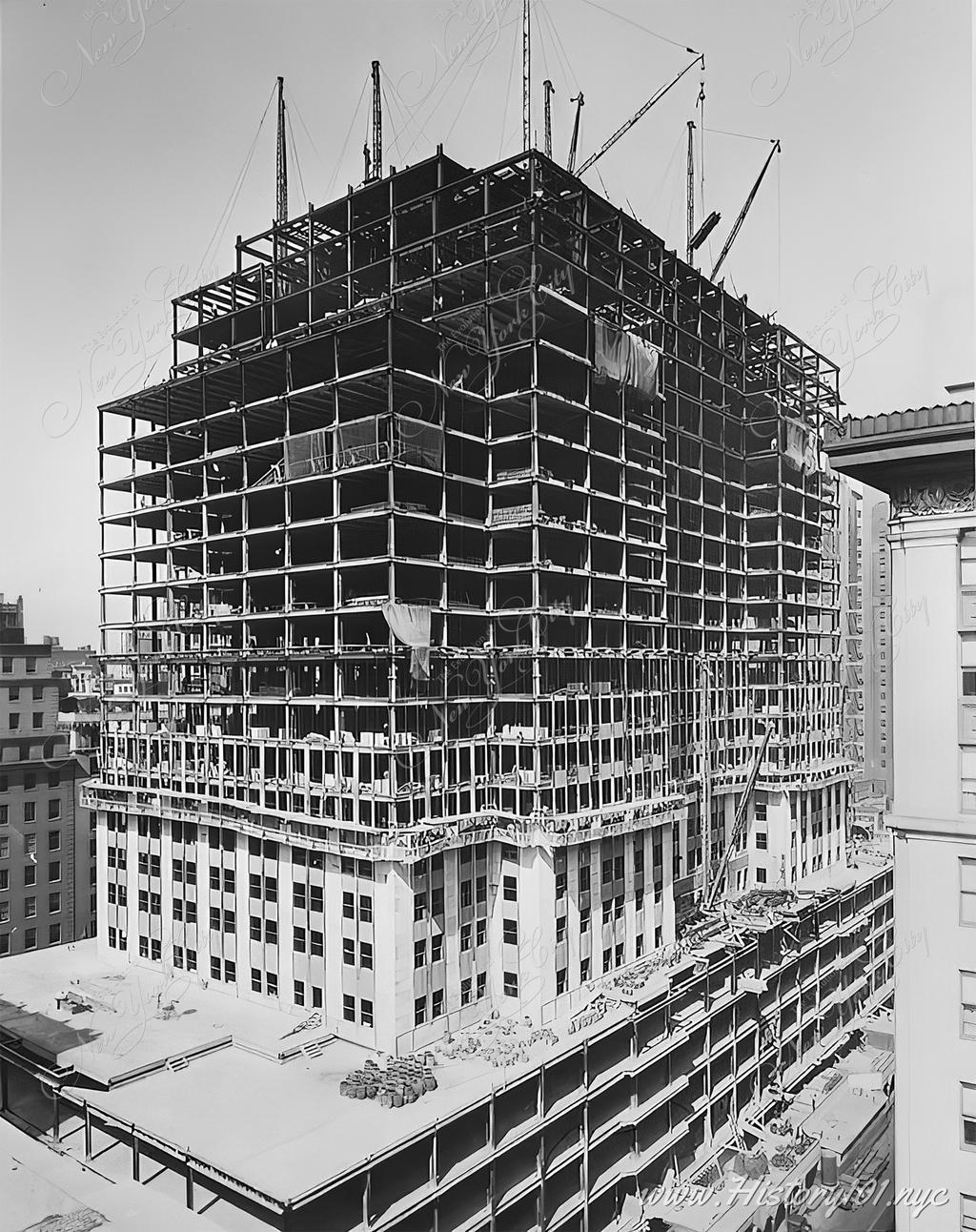 The Empire State Building's ground floors are clad in Indiana limestone panels, sourced from the Empire Mill in Sanders, Indiana, which give the building its signature blonde color.