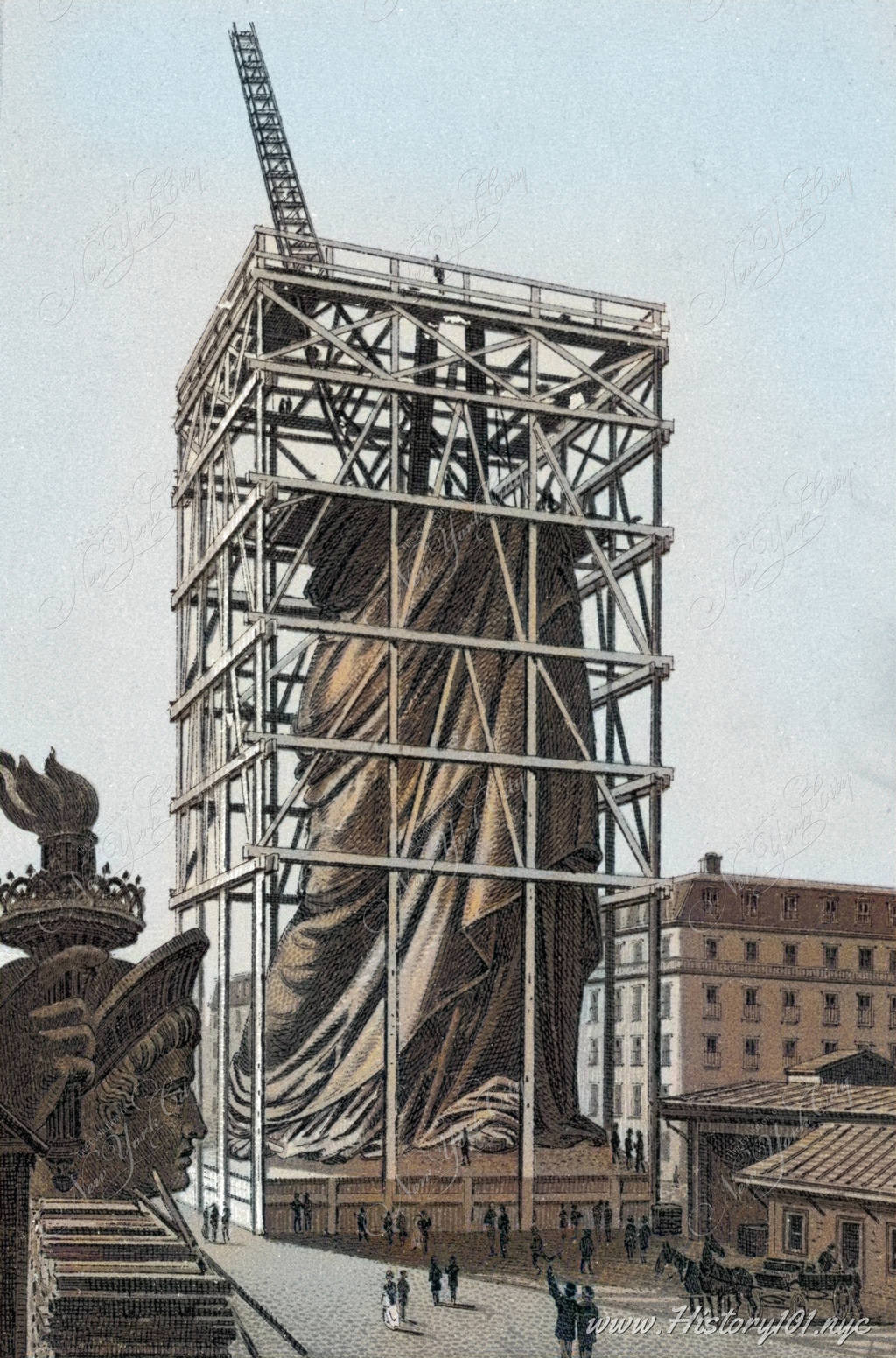 In the bustling streets of Paris in 1887, a monumental endeavor was underway - the construction of the iconic Statue of Liberty. 