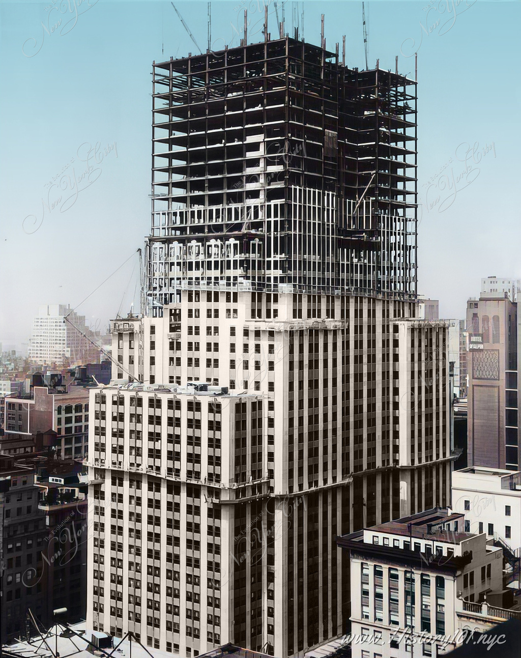 In the bustling metropolis of New York City in the early 1930s, a monumental feat of engineering and ambition was taking shape - the construction of the iconic Empire State Building.